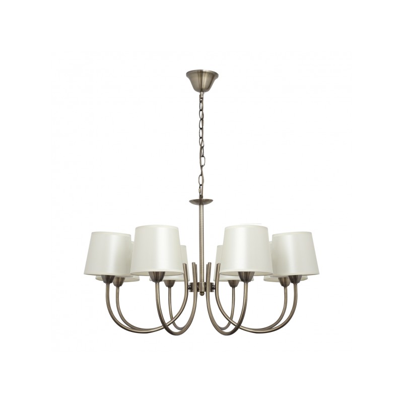 Lámpara Guadalajara 8xE14 cuero Fabrilamp